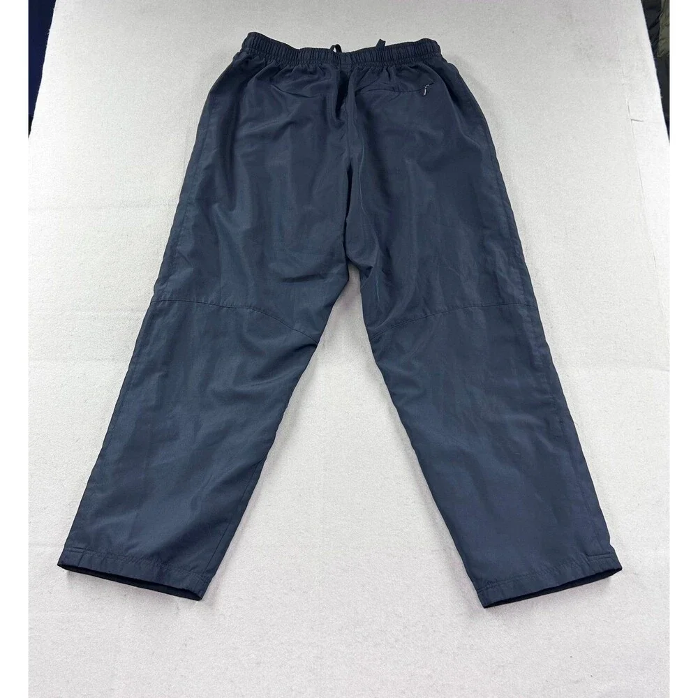 Vintage Y2K Nike Men's Windbreaker Navy Blue Athletic Track Pants